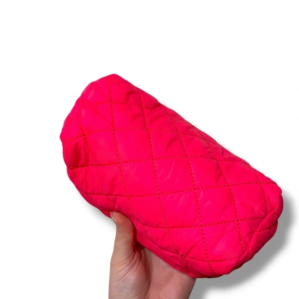 Tory Burch Quilted Pink Cosmetic Bag